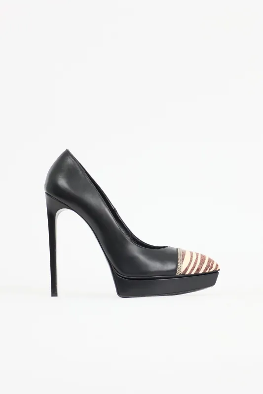 Leather Janis Pump sold by VSP Consignment