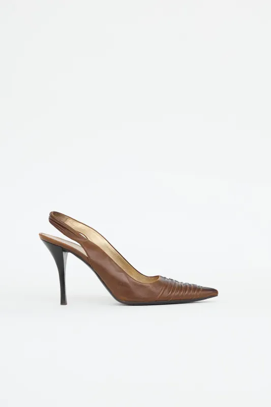 Ruched Slingback Heel sold by VSP Consignment