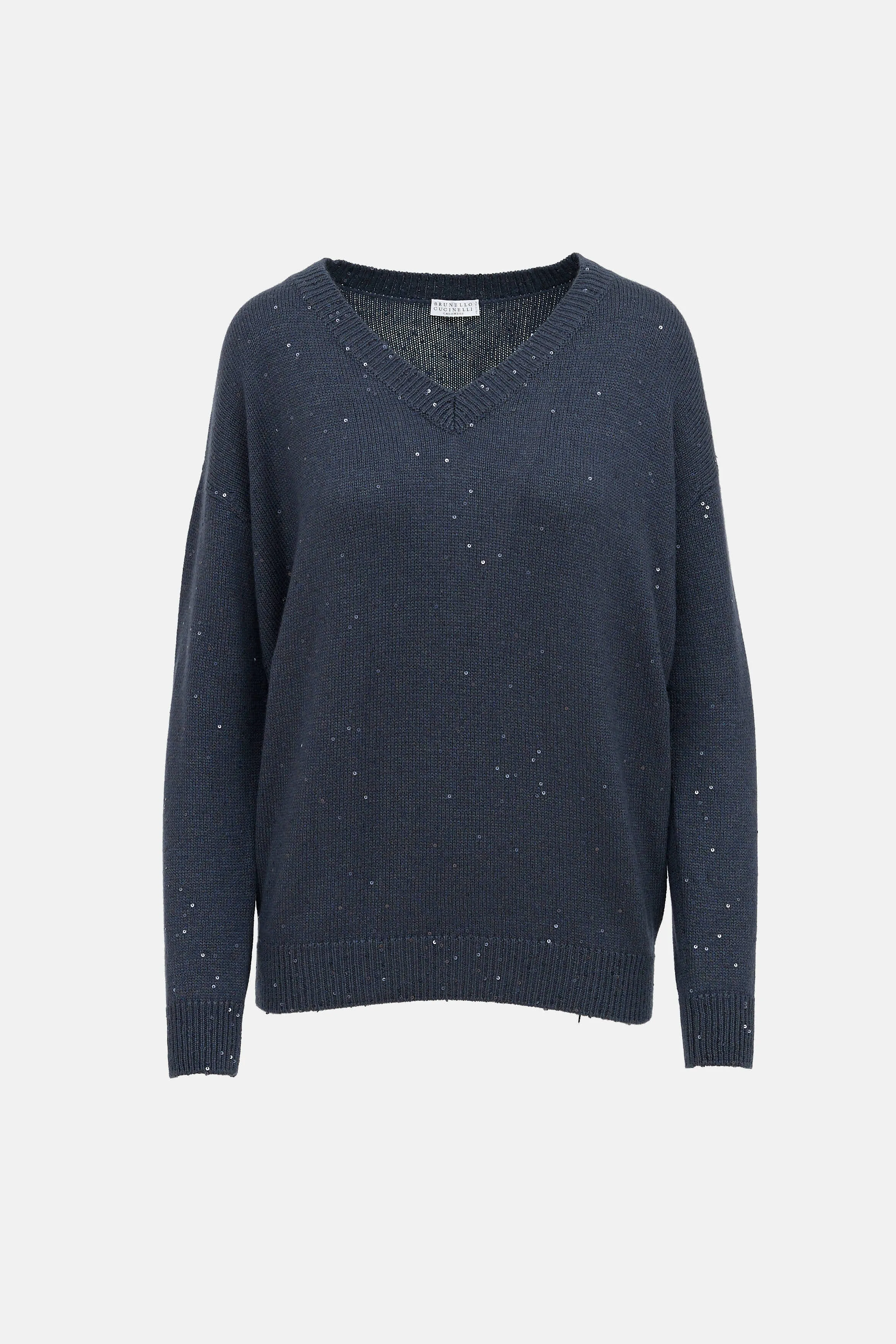 Cashmere Sequin V-Neck Sweater sold by VSP Consignment