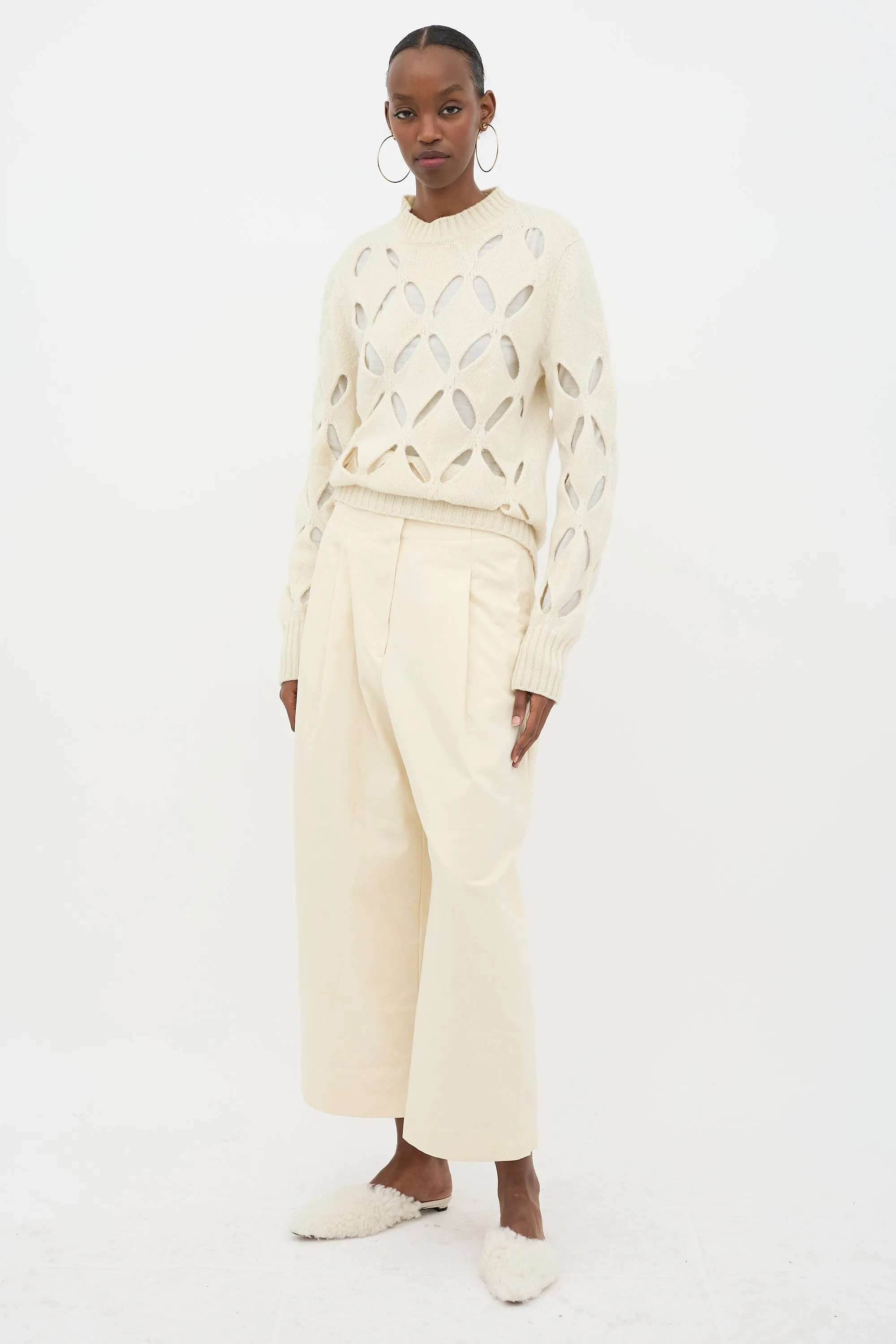 Twill Barrel Leg Trouser sold by VSP Consignment product image thumbnail 2