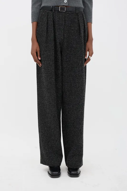 Wool Boucle Pleated Trouser sold by VSP Consignment