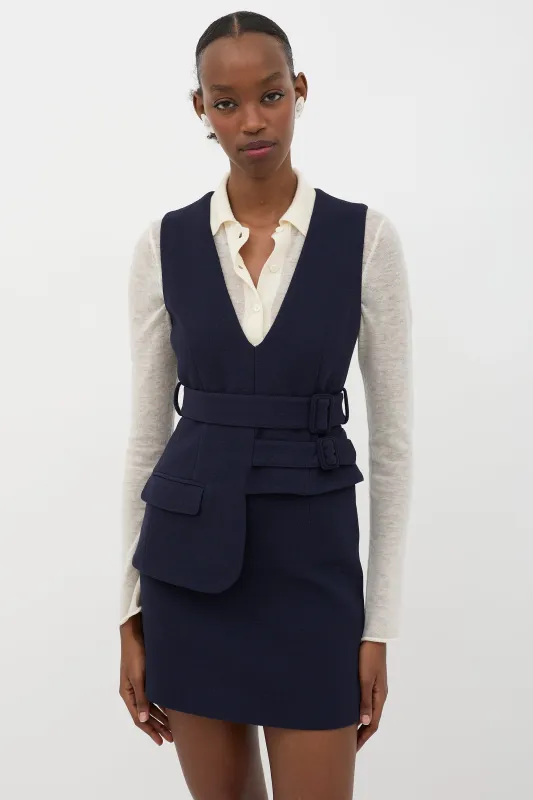 Wool Belted Pinafore Dress sold by VSP Consignment