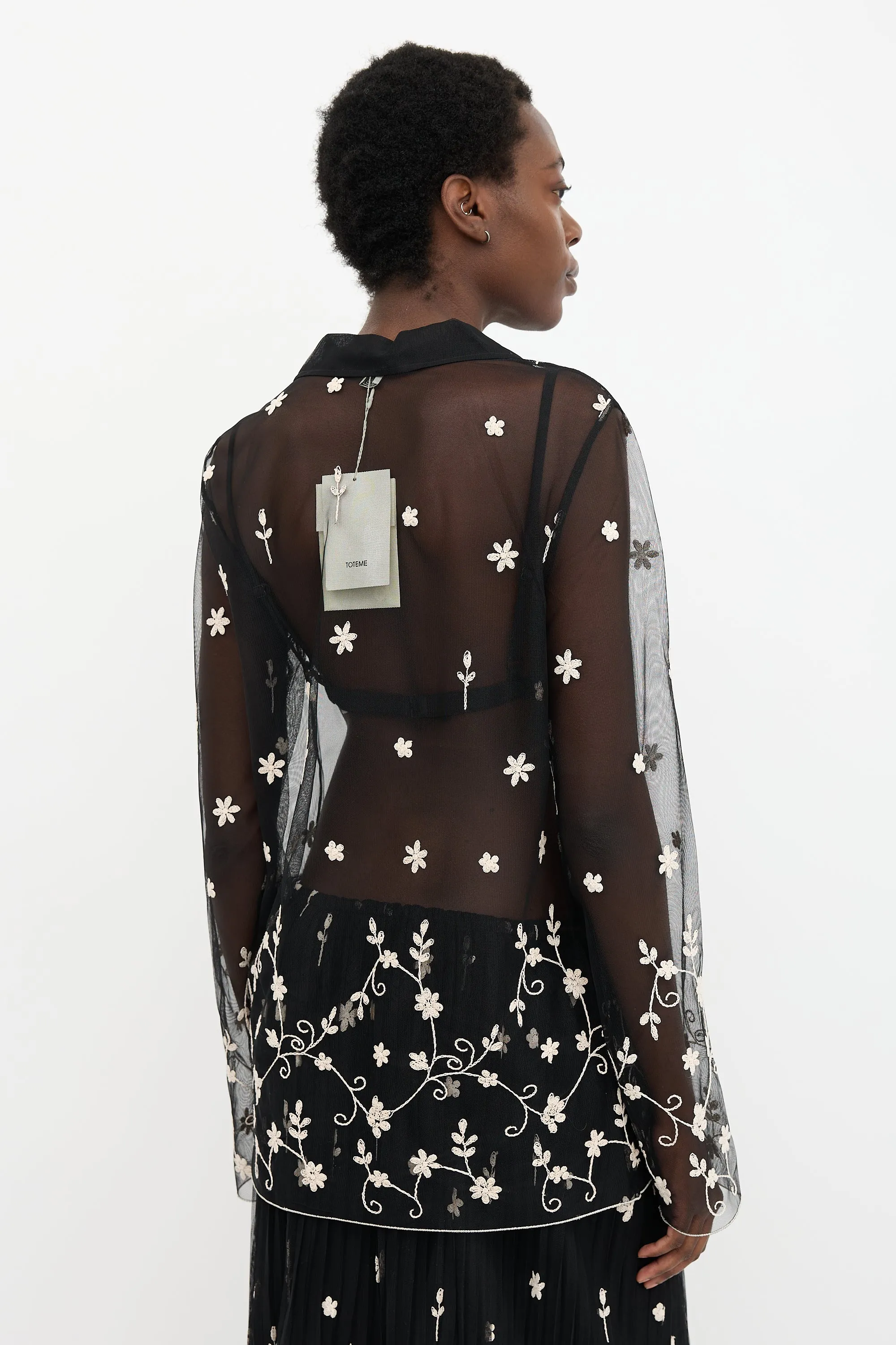 Floral Tulle Shirt sold by VSP Consignment product image thumbnail 4