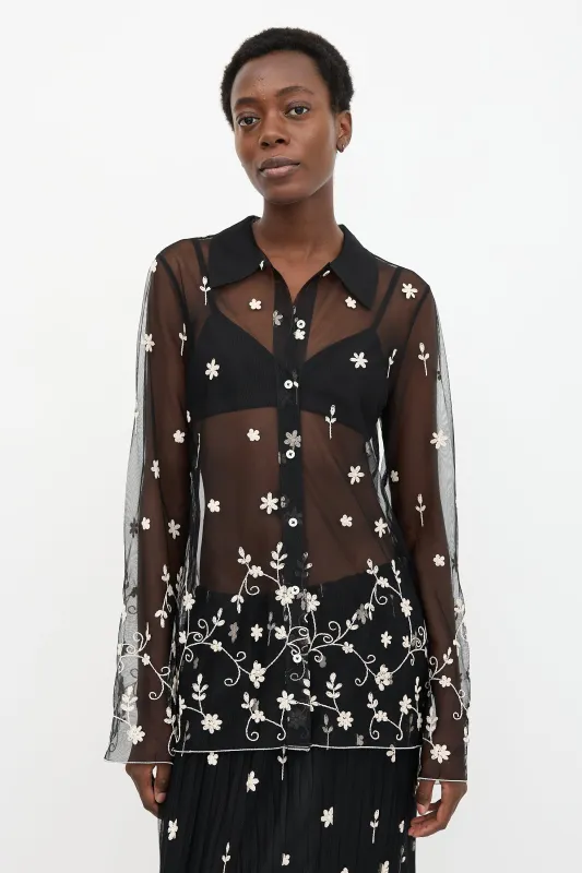 Floral Tulle Shirt made by Toteme