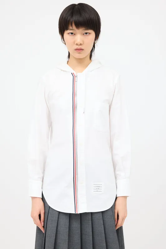 Hooded All Or Nothing Shirt made by Thom Browne