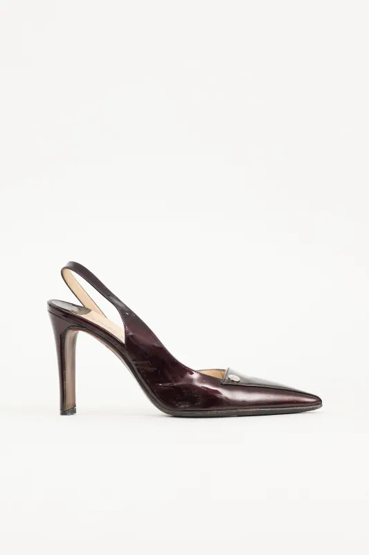 Patent Leather Slingback Heel made by Louis Vuitton