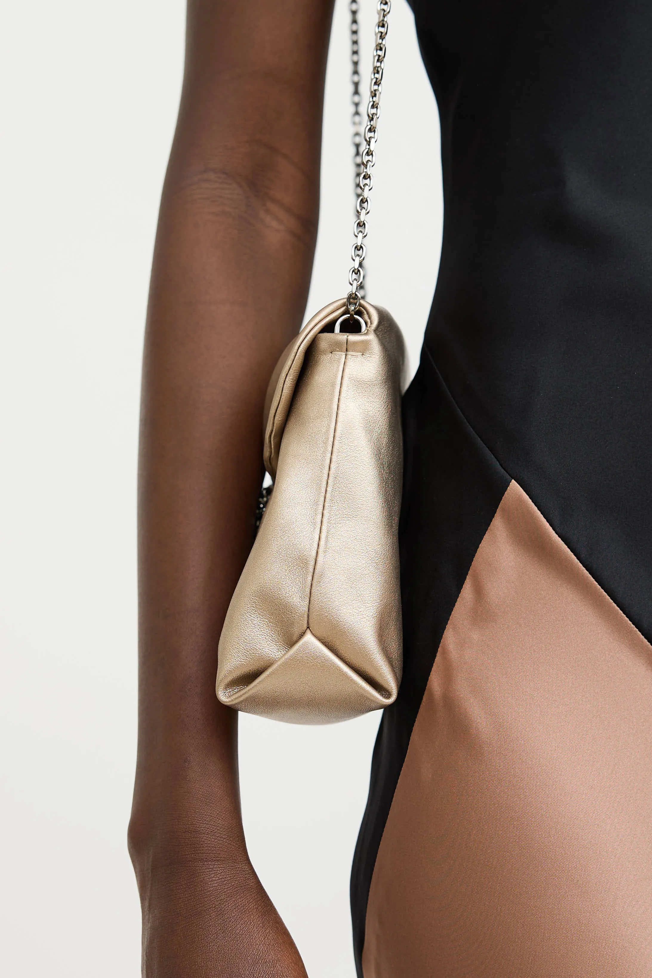 Leather Met Efflorescence Crystal Bag sold by VSP Consignment product image thumbnail 5