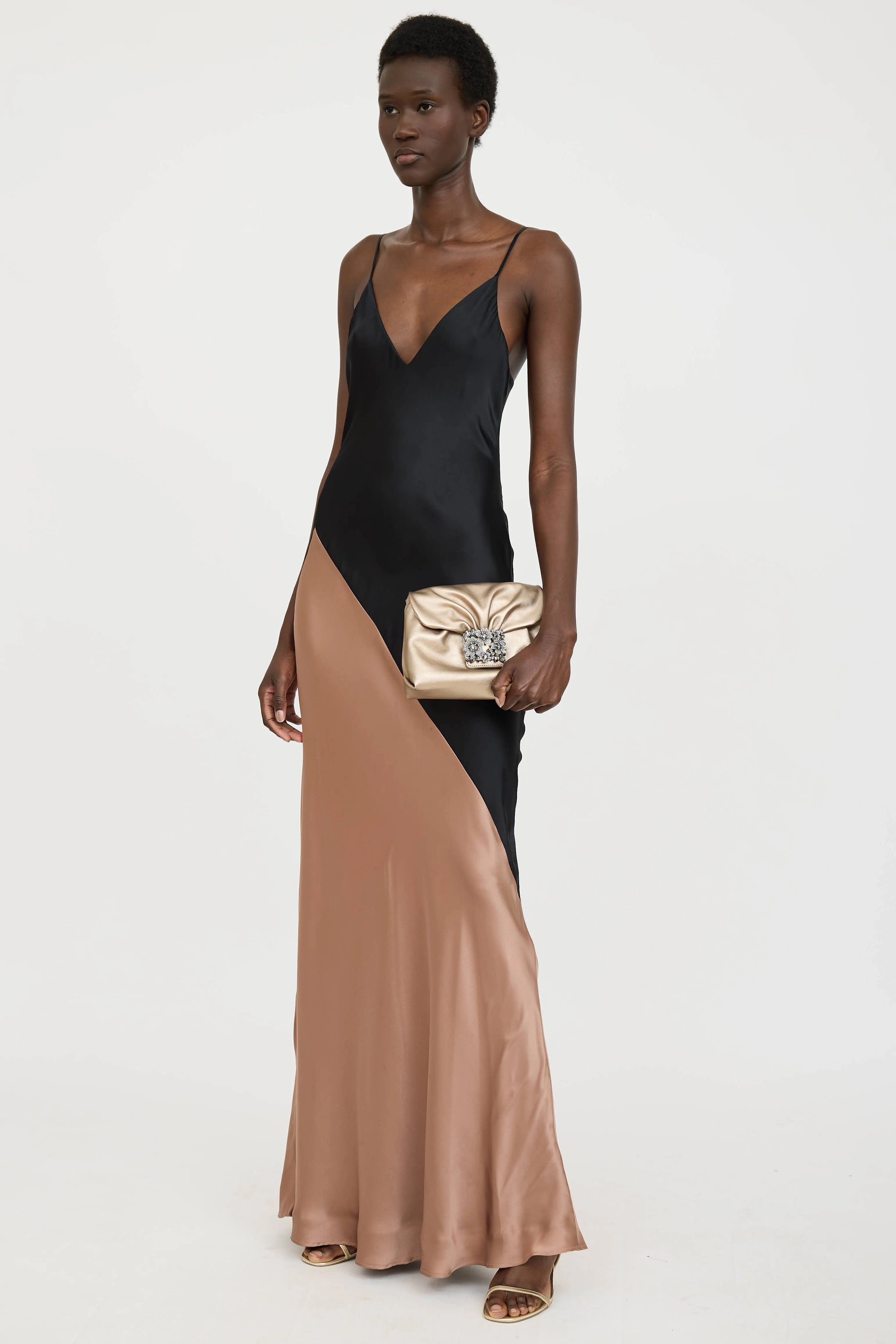Leather Met Efflorescence Crystal Bag sold by VSP Consignment product image thumbnail 2