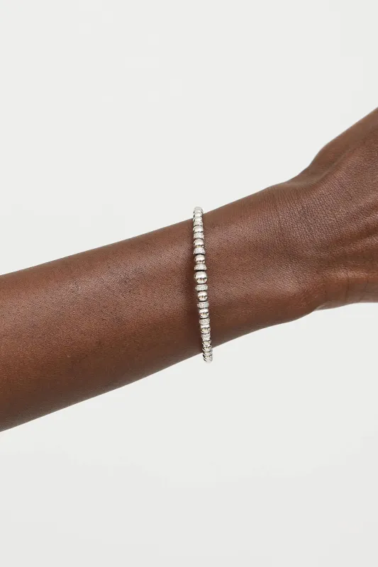 Sterling Silver Diamond Graduated Ball Bead Cuff sold by VSP Consignment