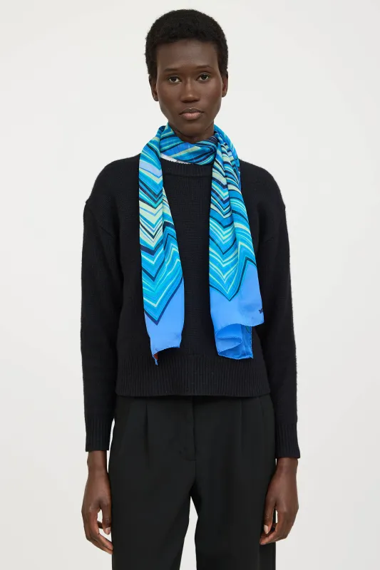 Zig Zag Silk Scarf sold by VSP Consignment