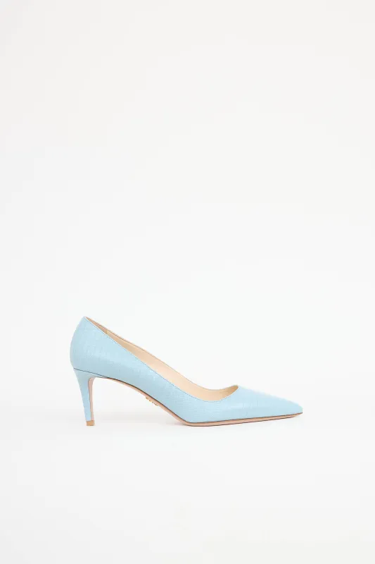 Croc Embossed Pump sold by VSP Consignment