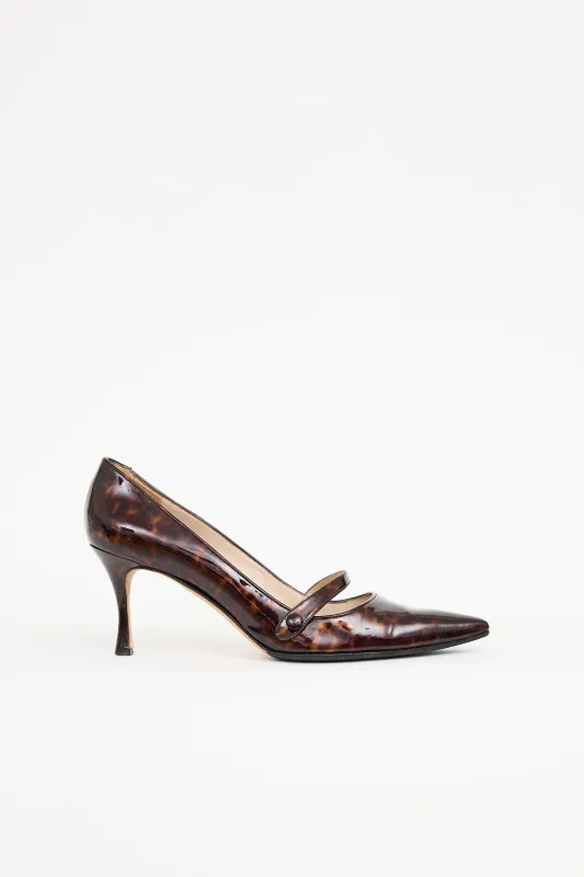 Patent Mary Jane Pump sold by VSP Consignment
