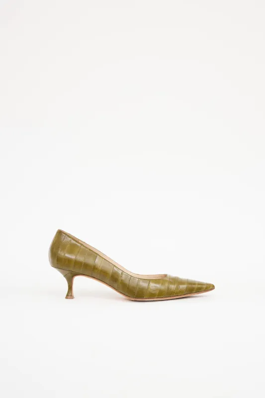 Leather Pointed Toe Heel sold by VSP Consignment