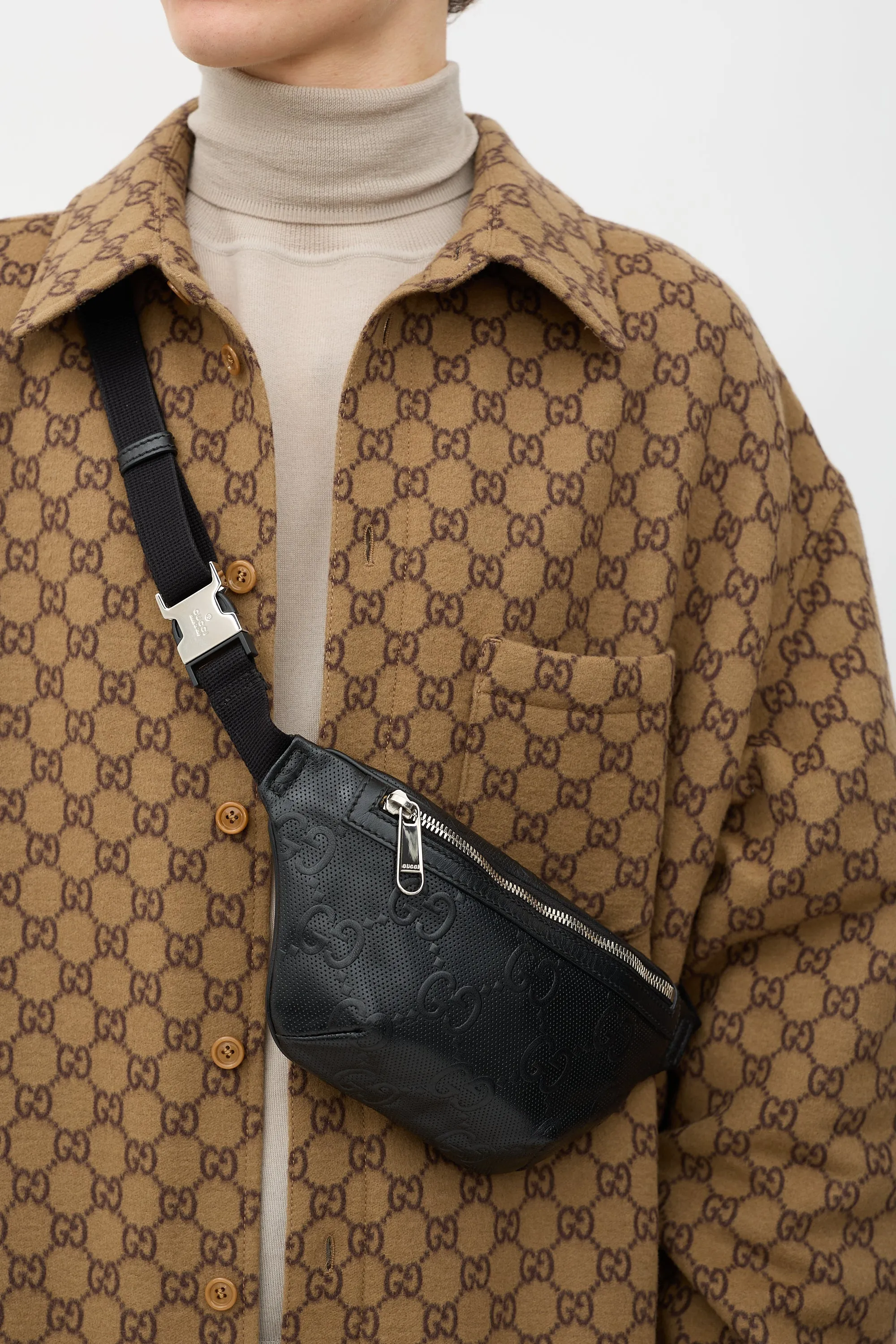 GG Perforated Leather Belt Bag sold by VSP Consignment product image thumbnail 5