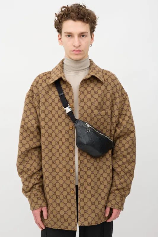 GG Perforated Leather Belt Bag sold by VSP Consignment