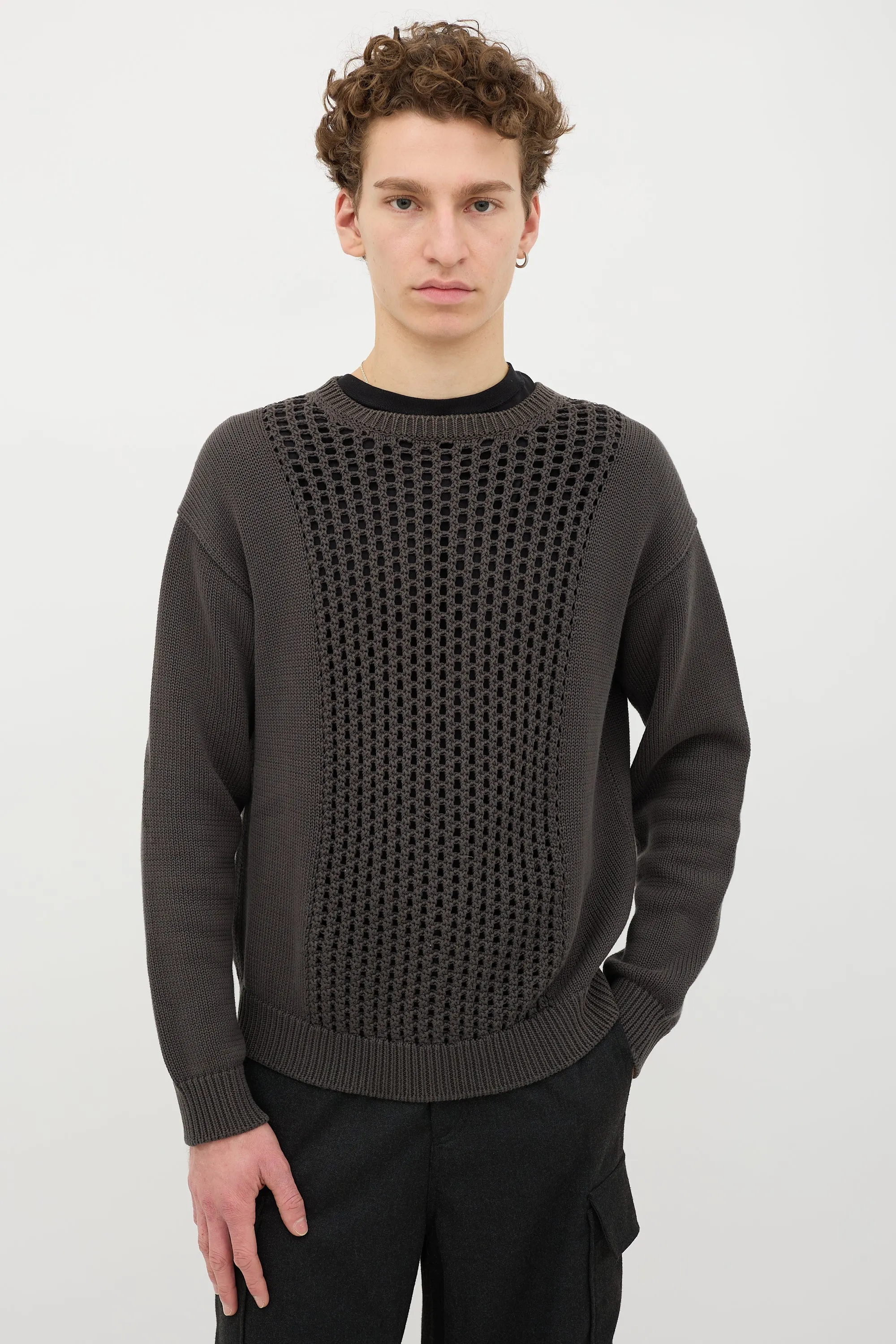 Crochet Panel Sweater sold by VSP Consignment