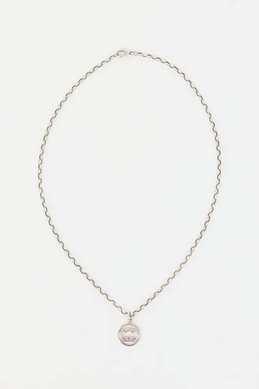 Sterling Silver Interlocking GG Necklace sold by VSP Consignment