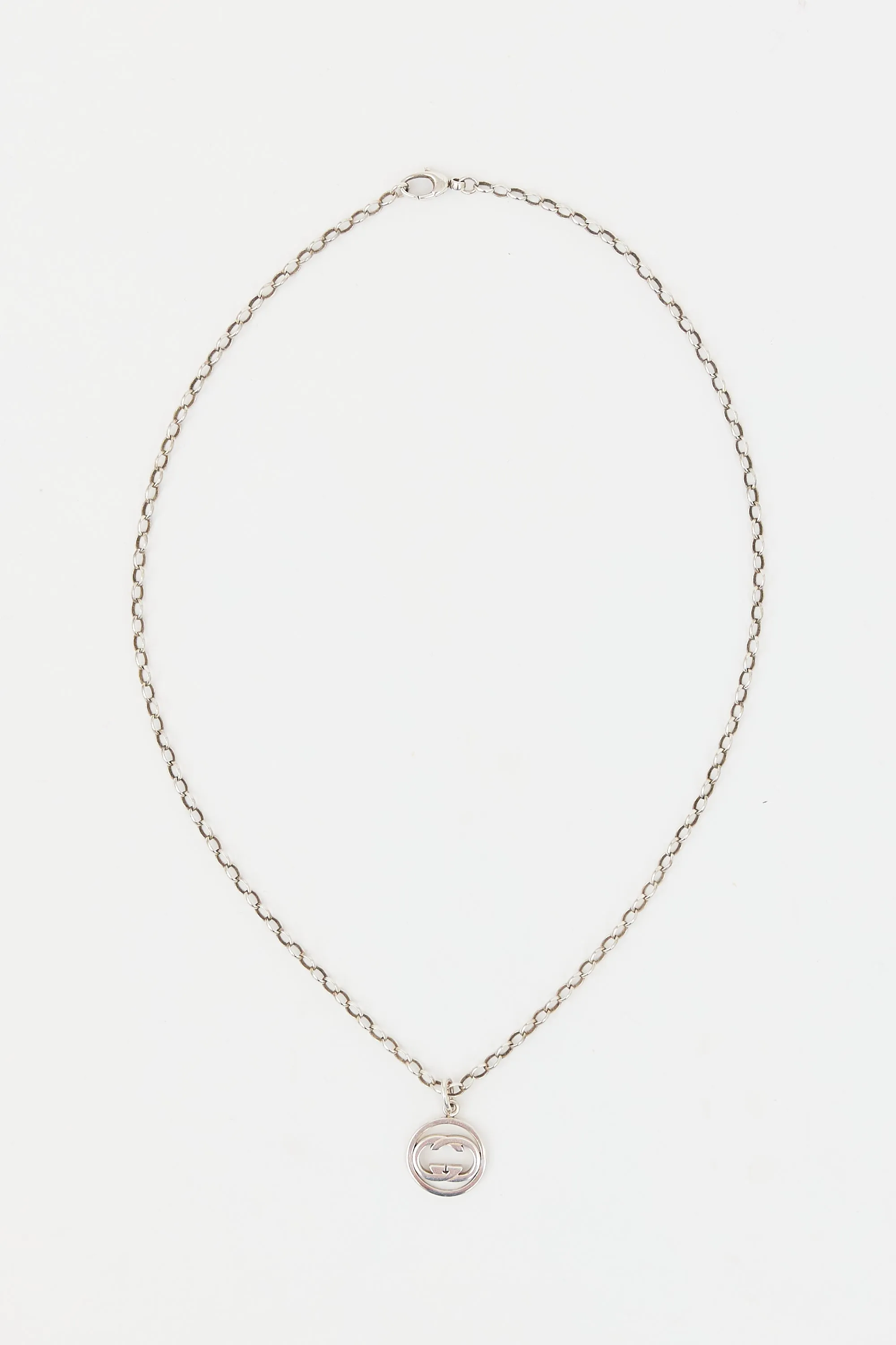 Sterling Silver Interlocking GG Necklace sold by VSP Consignment
