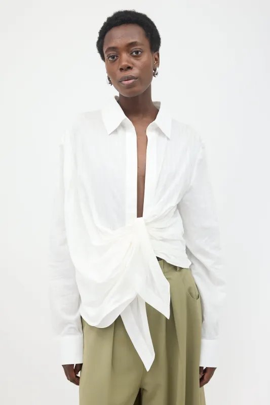 Ruched La Chemise Bahia Shirt made by Jacquemus
