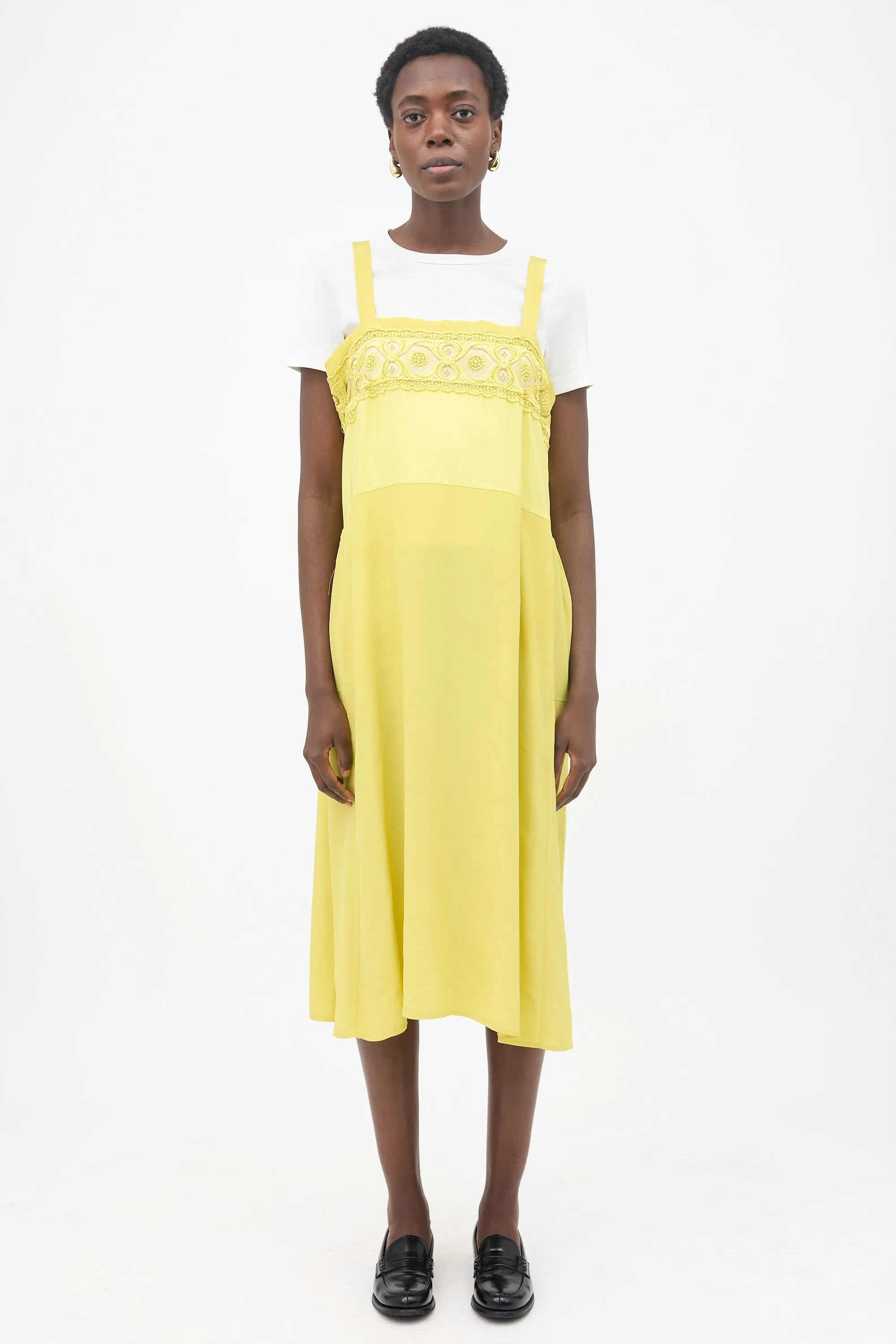 Embroidered Lace Midi Dress sold by VSP Consignment