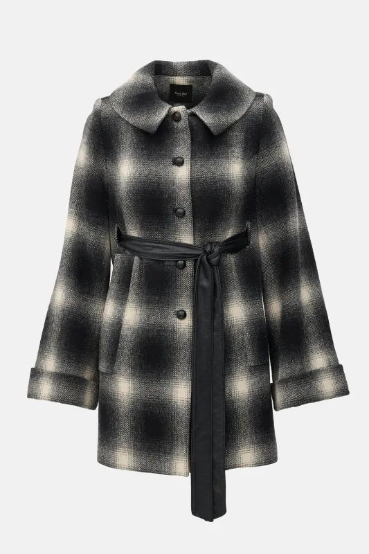 Wool Plaid Belted Jacket sold by VSP Consignment