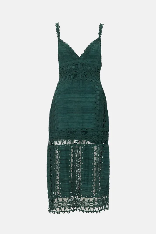 Lace Paneled Shivani Dress sold by VSP Consignment