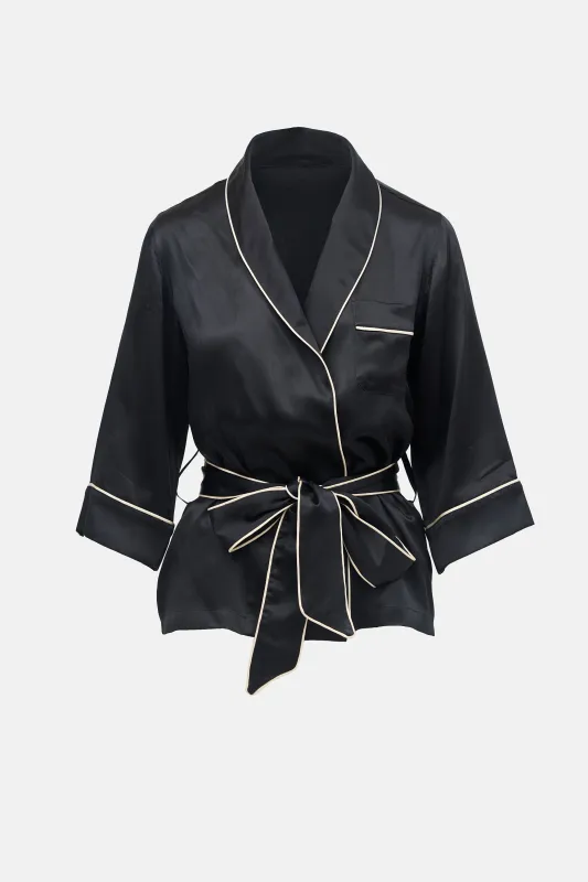 Silk Wrap Front Shirt sold by VSP Consignment