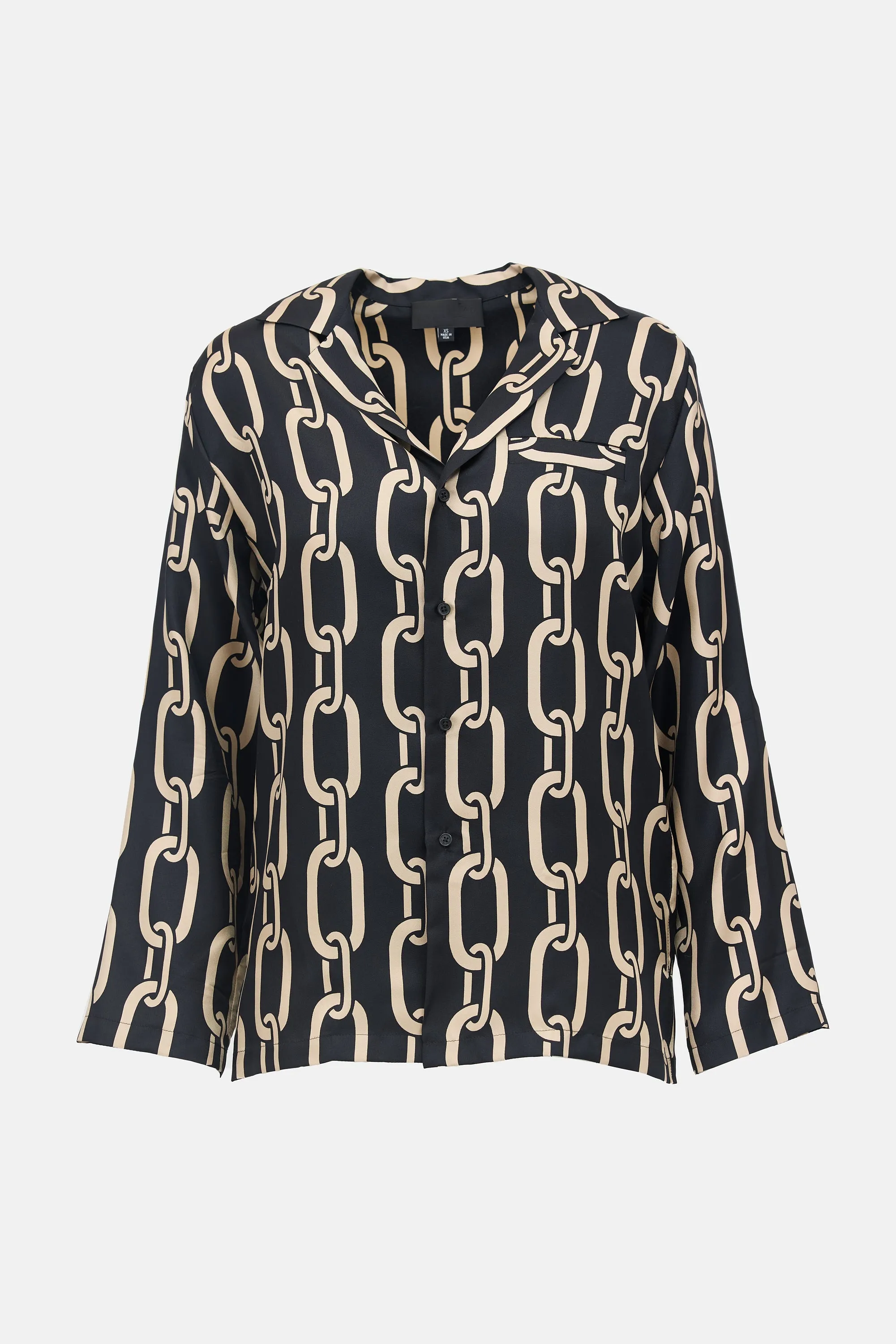 Silk Juste Chain Print Shirt sold by VSP Consignment