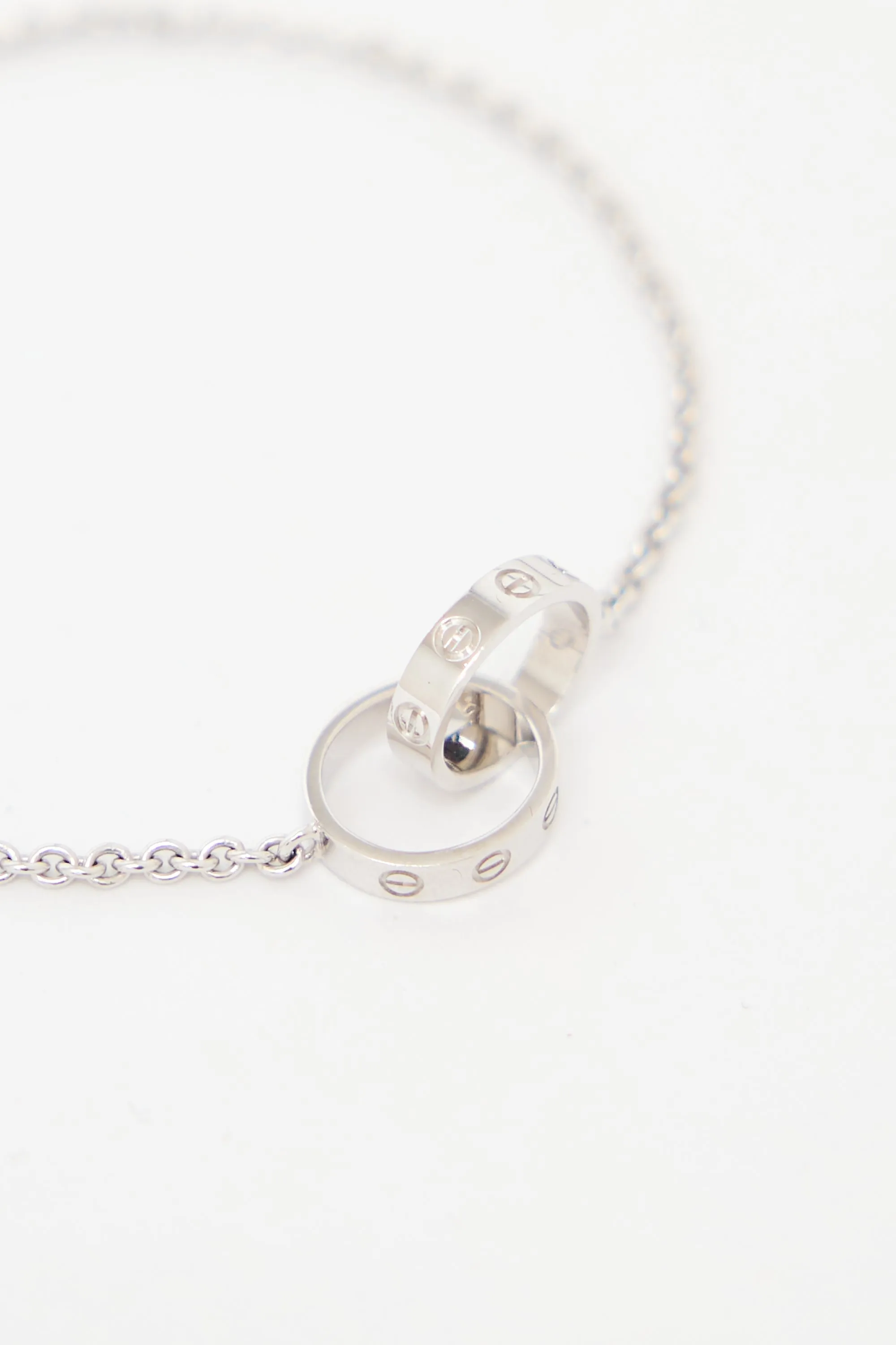 18K White Gold Love Chain Bracelet sold by VSP Consignment product image thumbnail 3