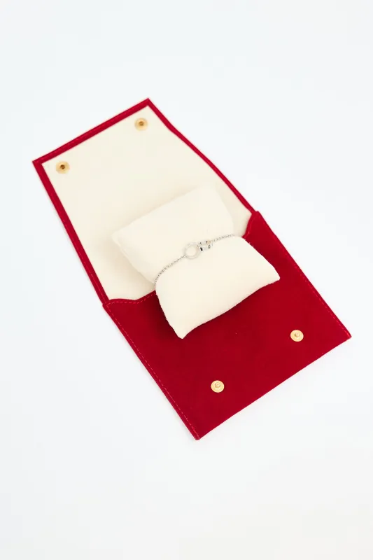 18K White Gold Love Chain Bracelet sold by VSP Consignment