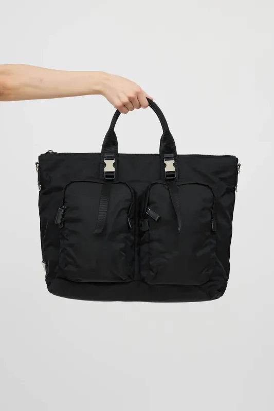 Nylon Double Pocket Duffle Bag sold by VSP Consignment