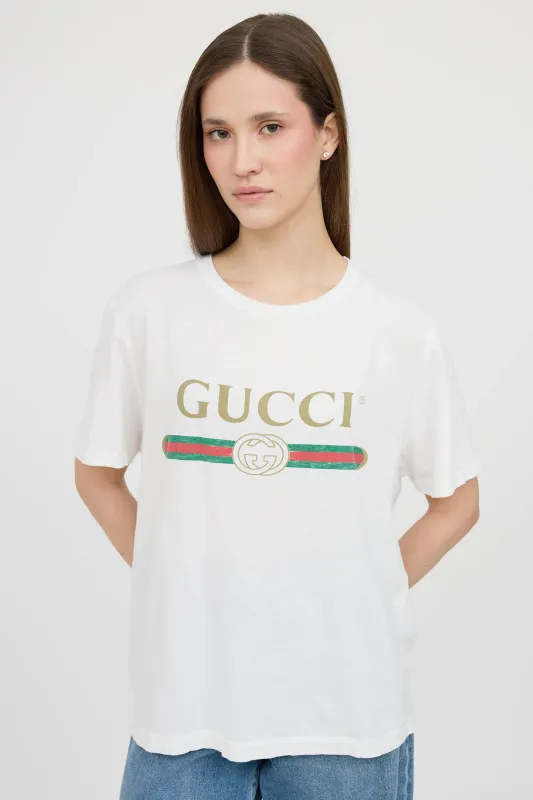 Distressed Logo T-Shirt sold by VSP Consignment