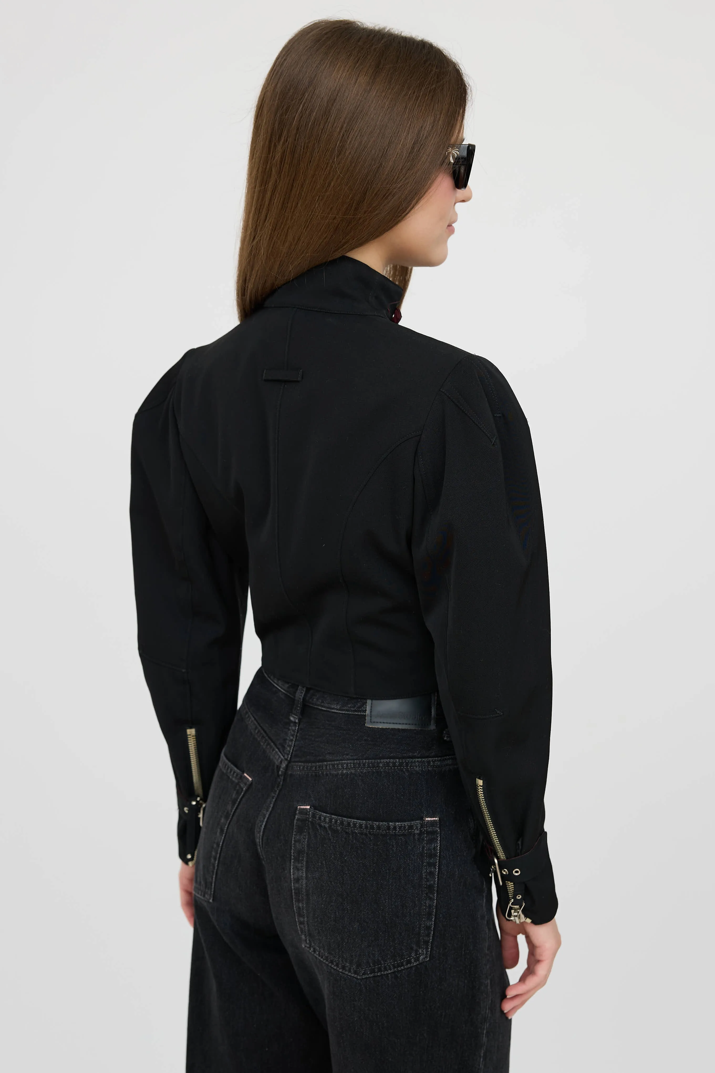 Buckle Pleated Crop Jacket sold by VSP Consignment product image thumbnail 4