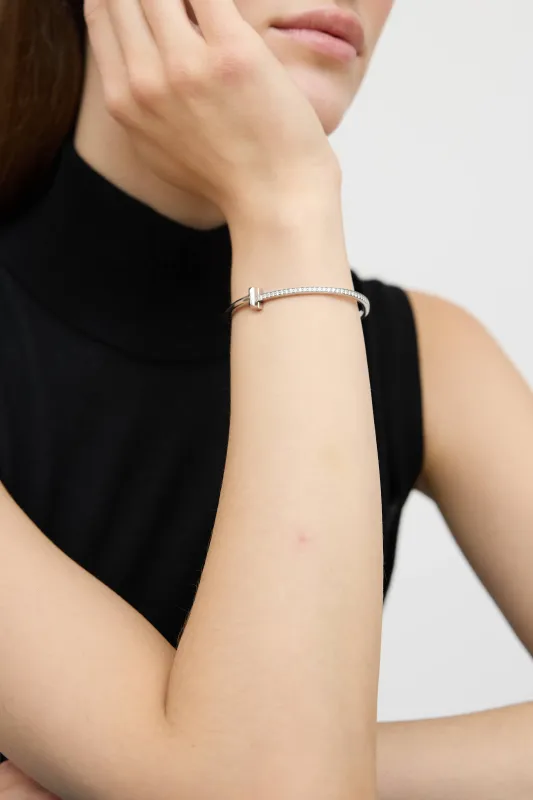 18K White Gold & Diamond T1 Narrow Bracelet sold by VSP Consignment