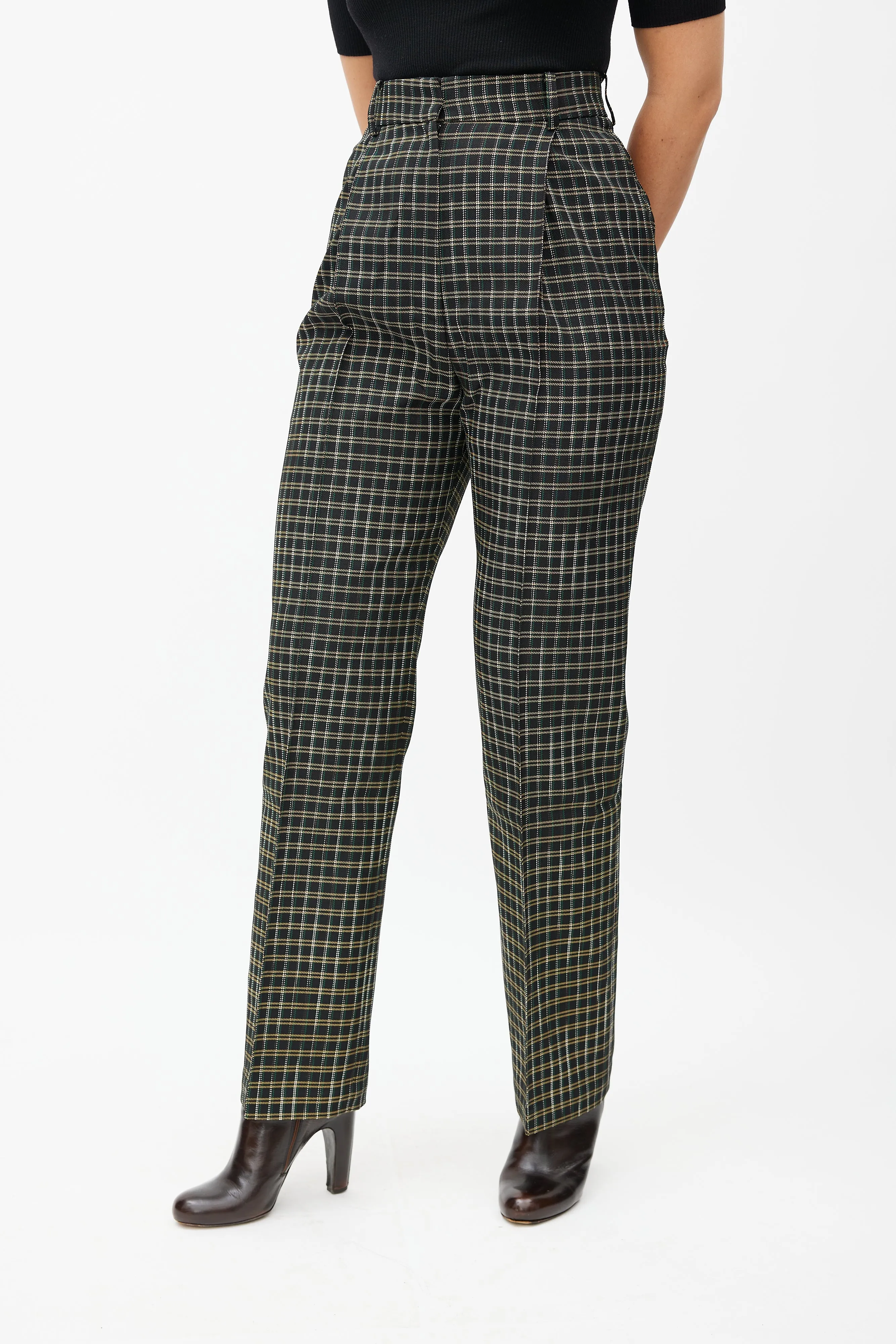Valli Plaid Trouser sold by VSP Consignment product image thumbnail 3