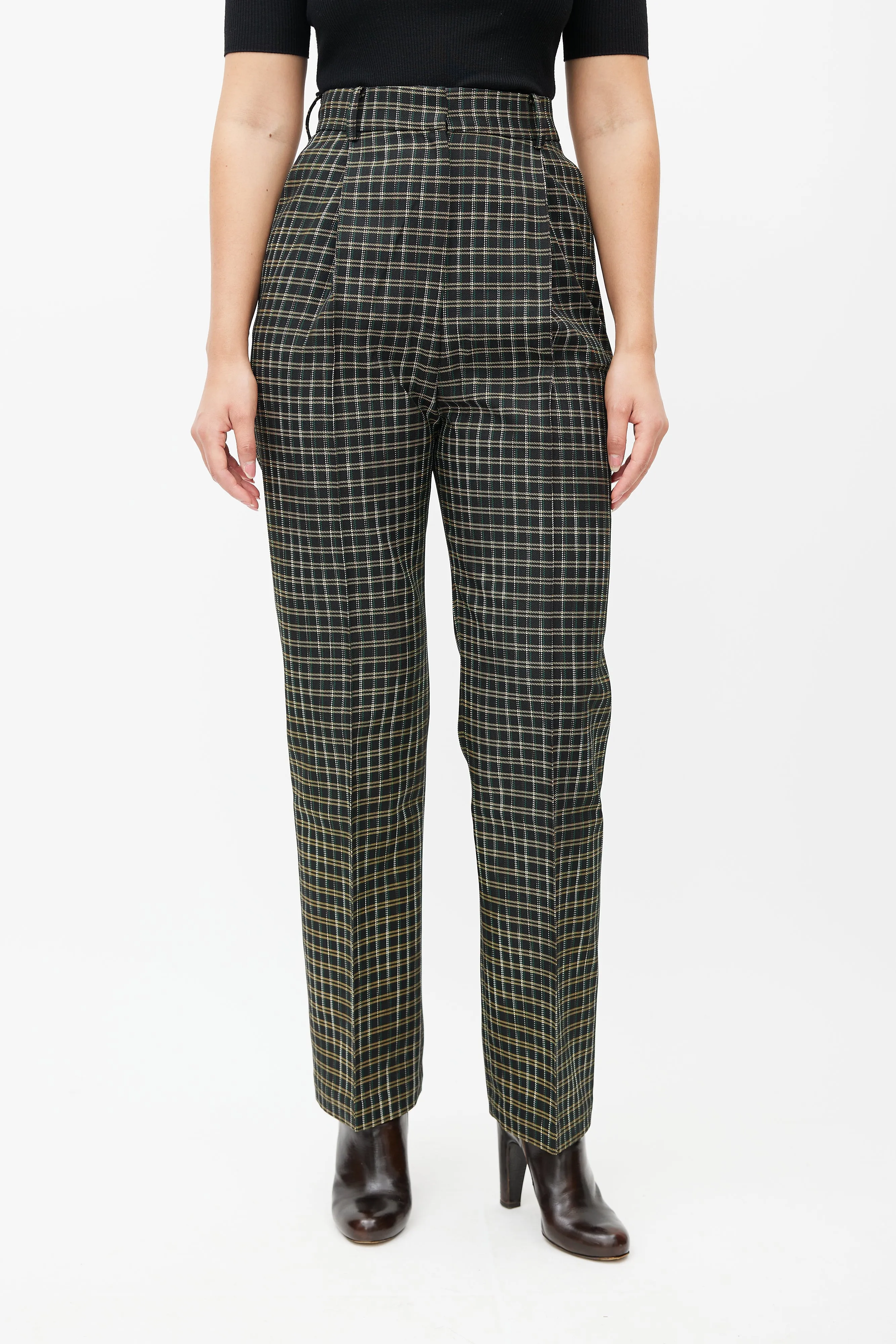 Valli Plaid Trouser sold by VSP Consignment
