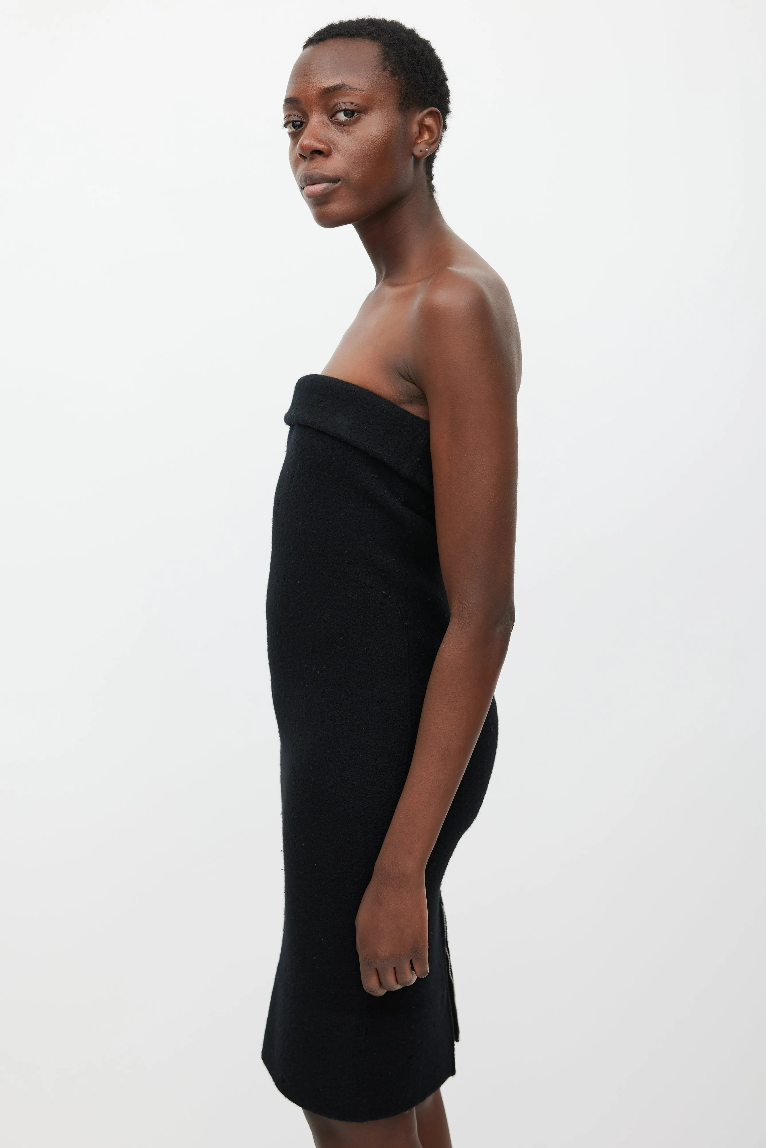 FW 2014 Donna Boiled Wool Zip Dress sold by VSP Consignment product image thumbnail 4