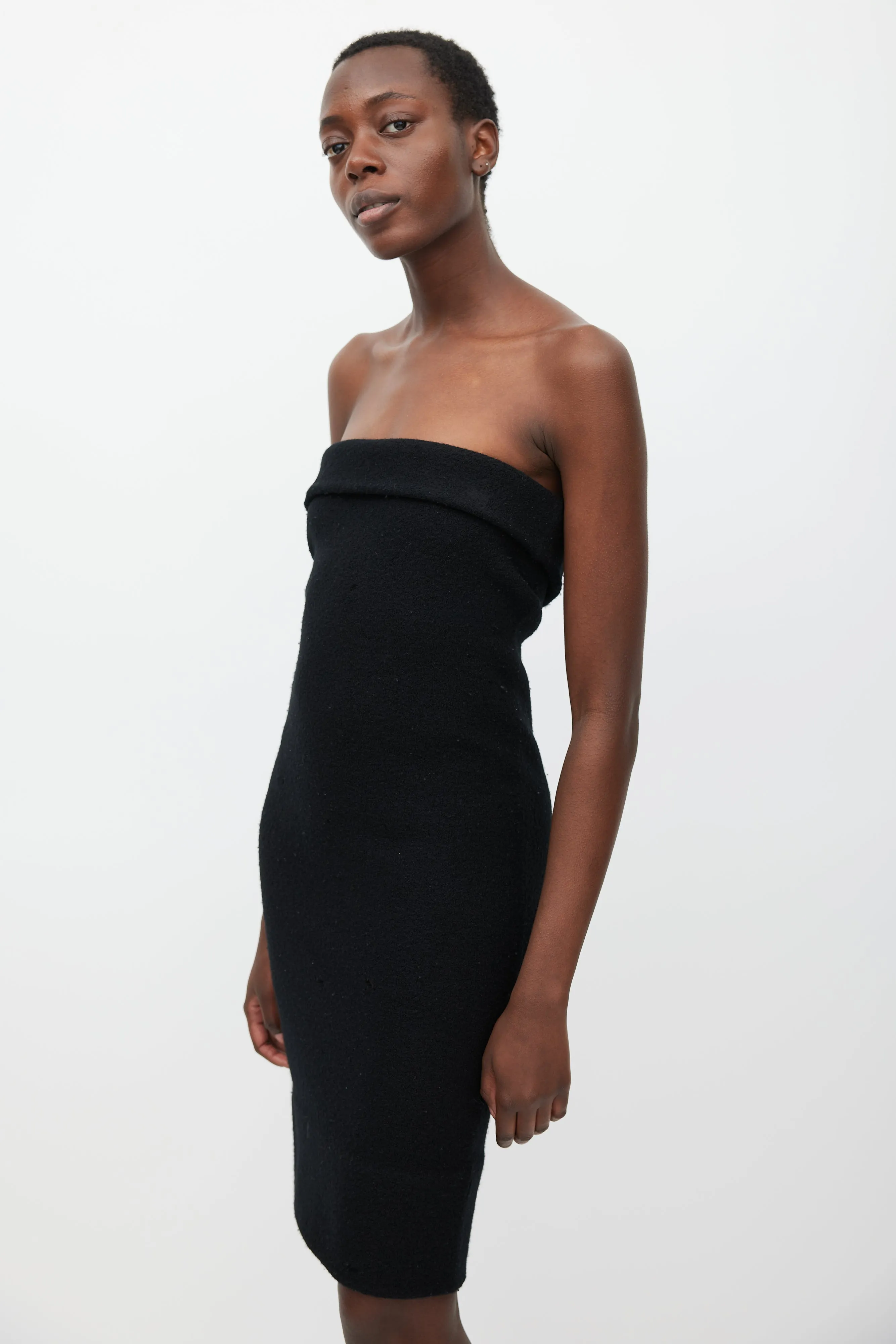 FW 2014 Donna Boiled Wool Zip Dress sold by VSP Consignment product image thumbnail 3