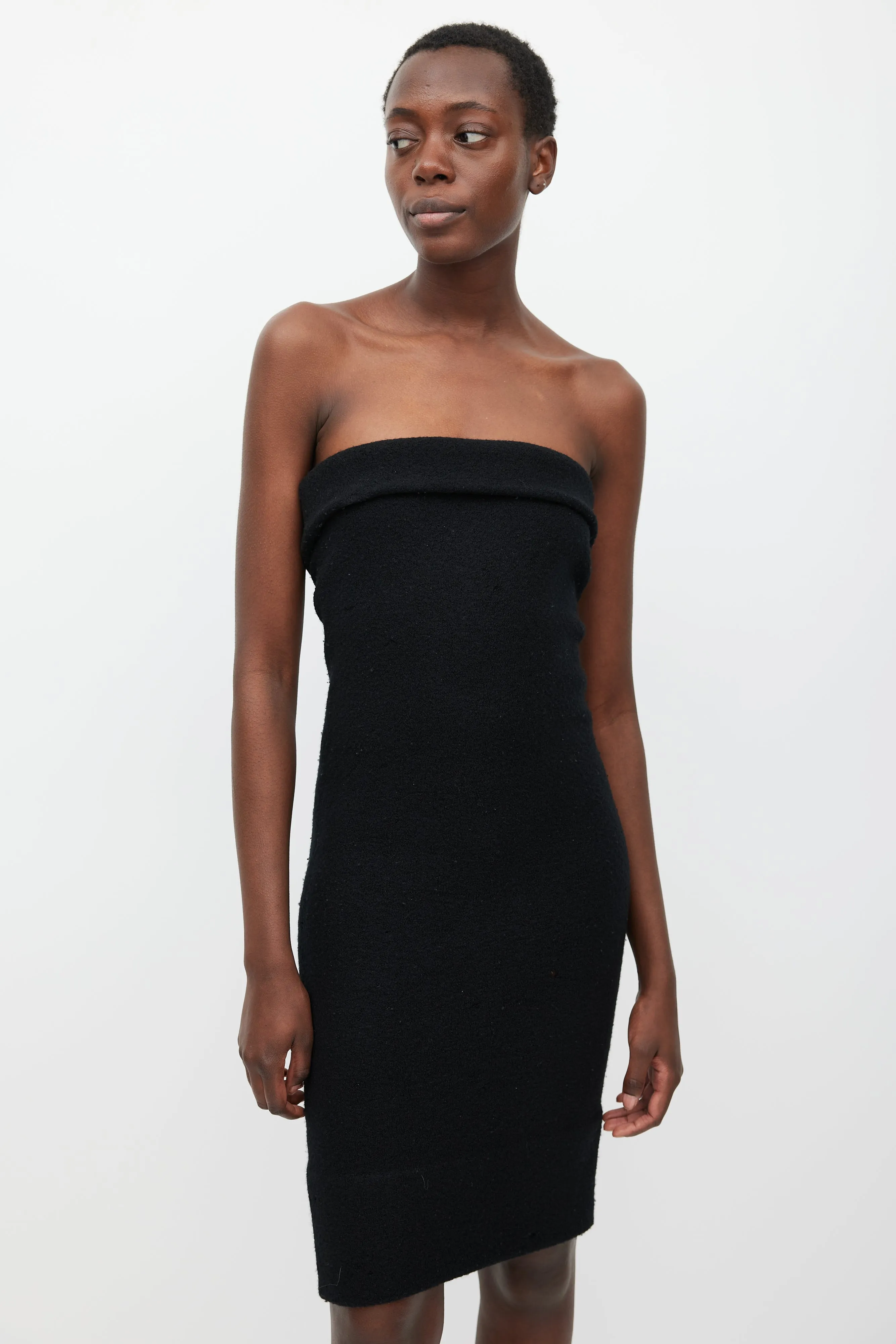FW 2014 Donna Boiled Wool Zip Dress sold by VSP Consignment product image thumbnail 2