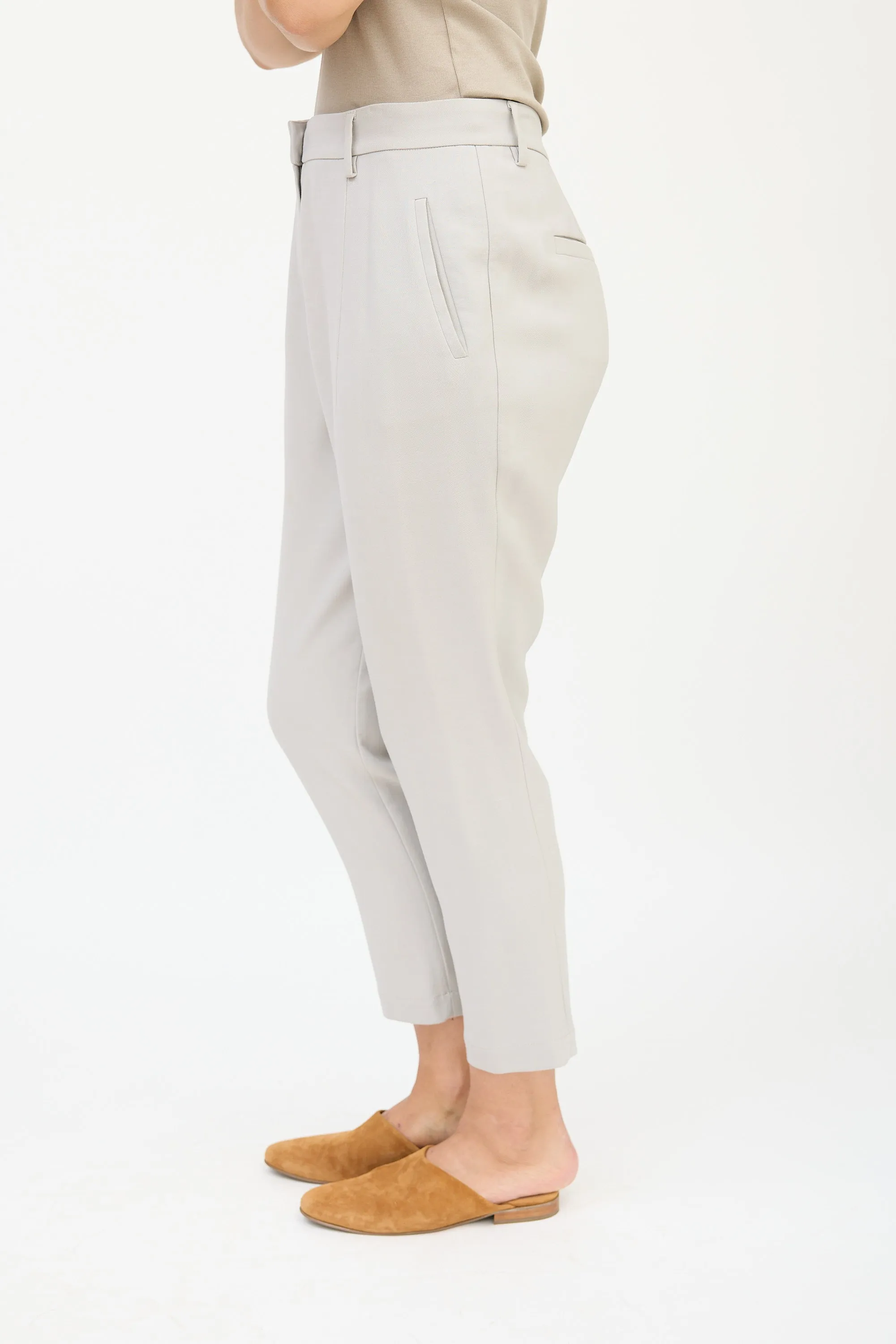 Wool Tapered Cropped Trouser sold by VSP Consignment product image thumbnail 4
