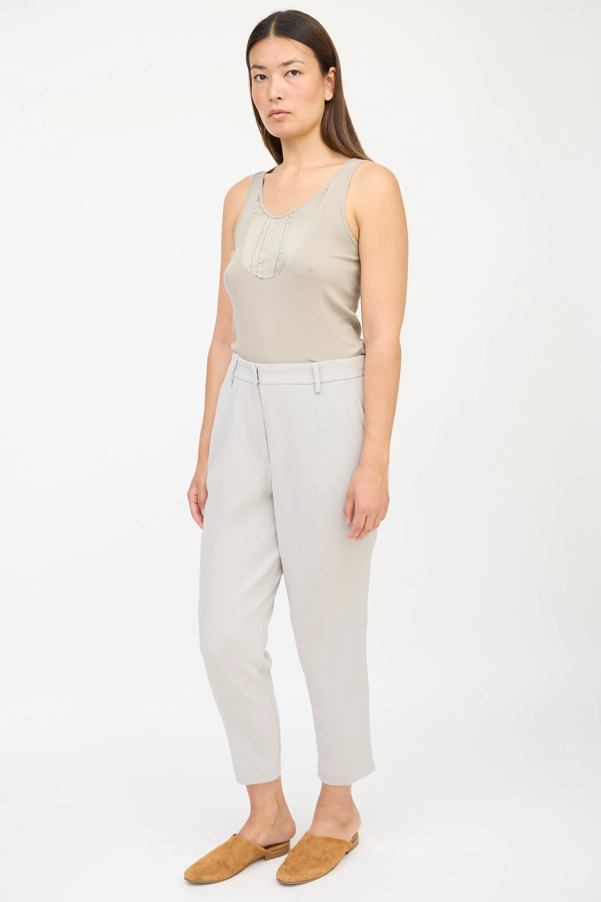 Wool Tapered Cropped Trouser sold by VSP Consignment product image thumbnail 2