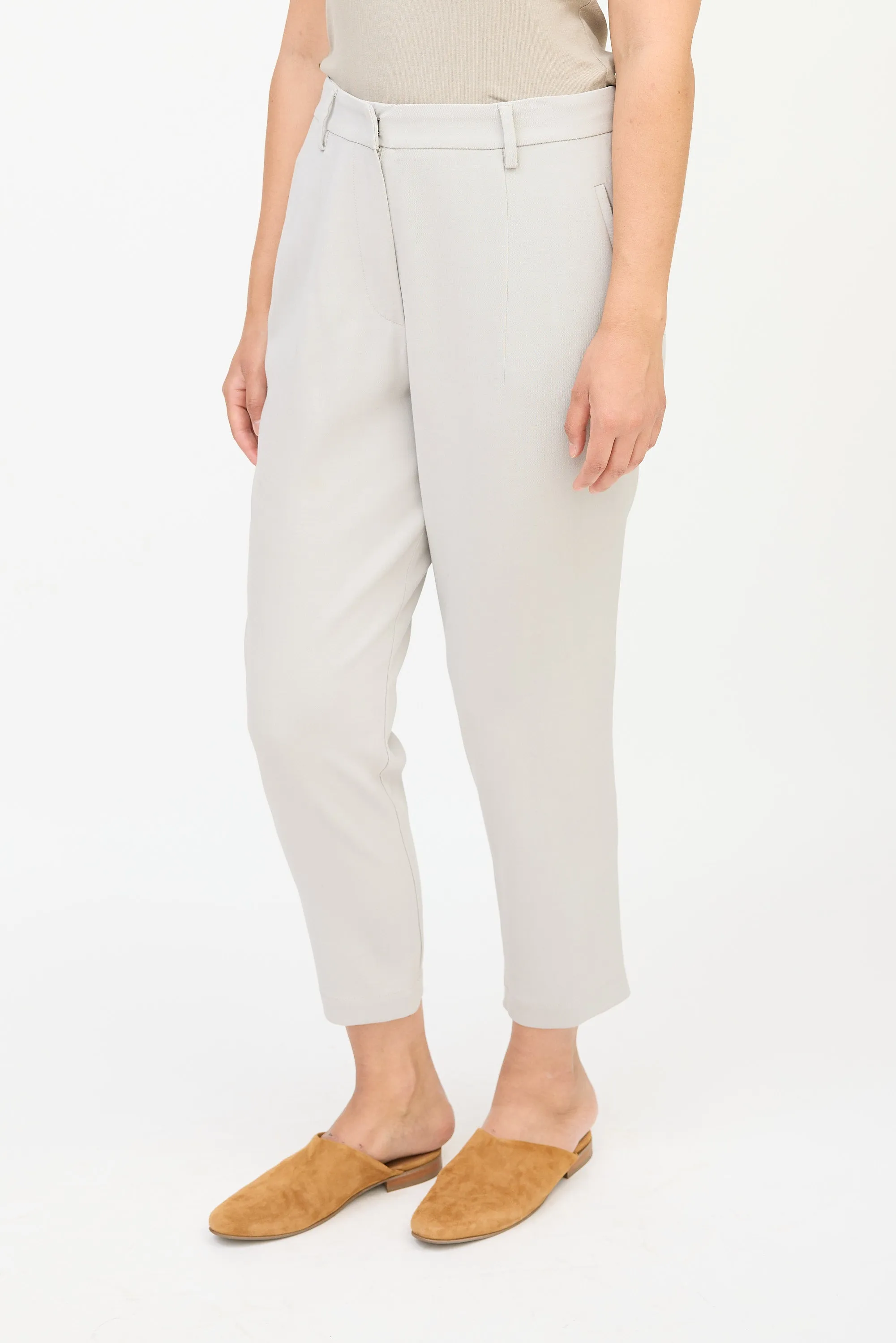 Wool Tapered Cropped Trouser sold by VSP Consignment product image thumbnail 3