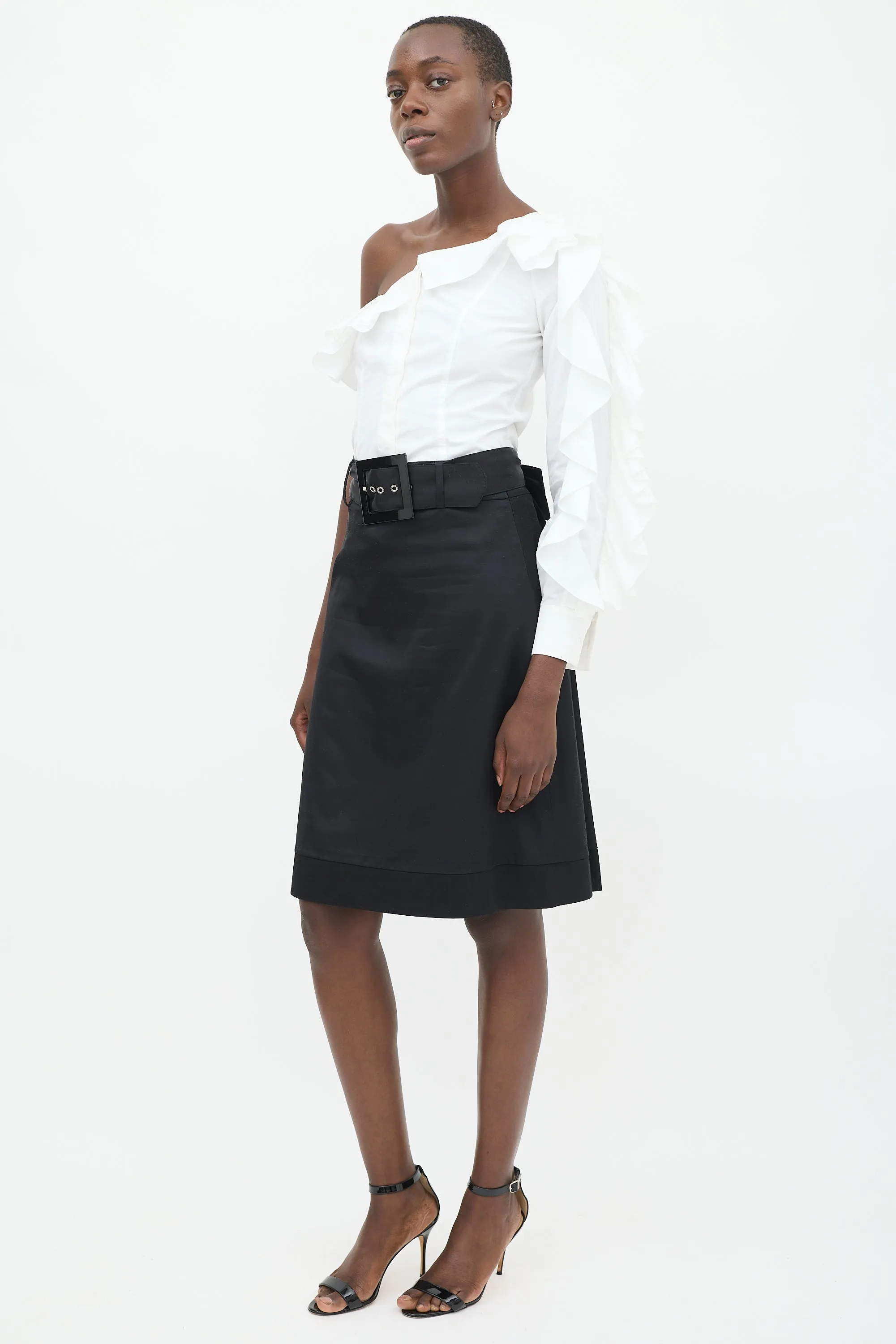 Pleated Bow Back Midi Skirt sold by VSP Consignment product image thumbnail 2