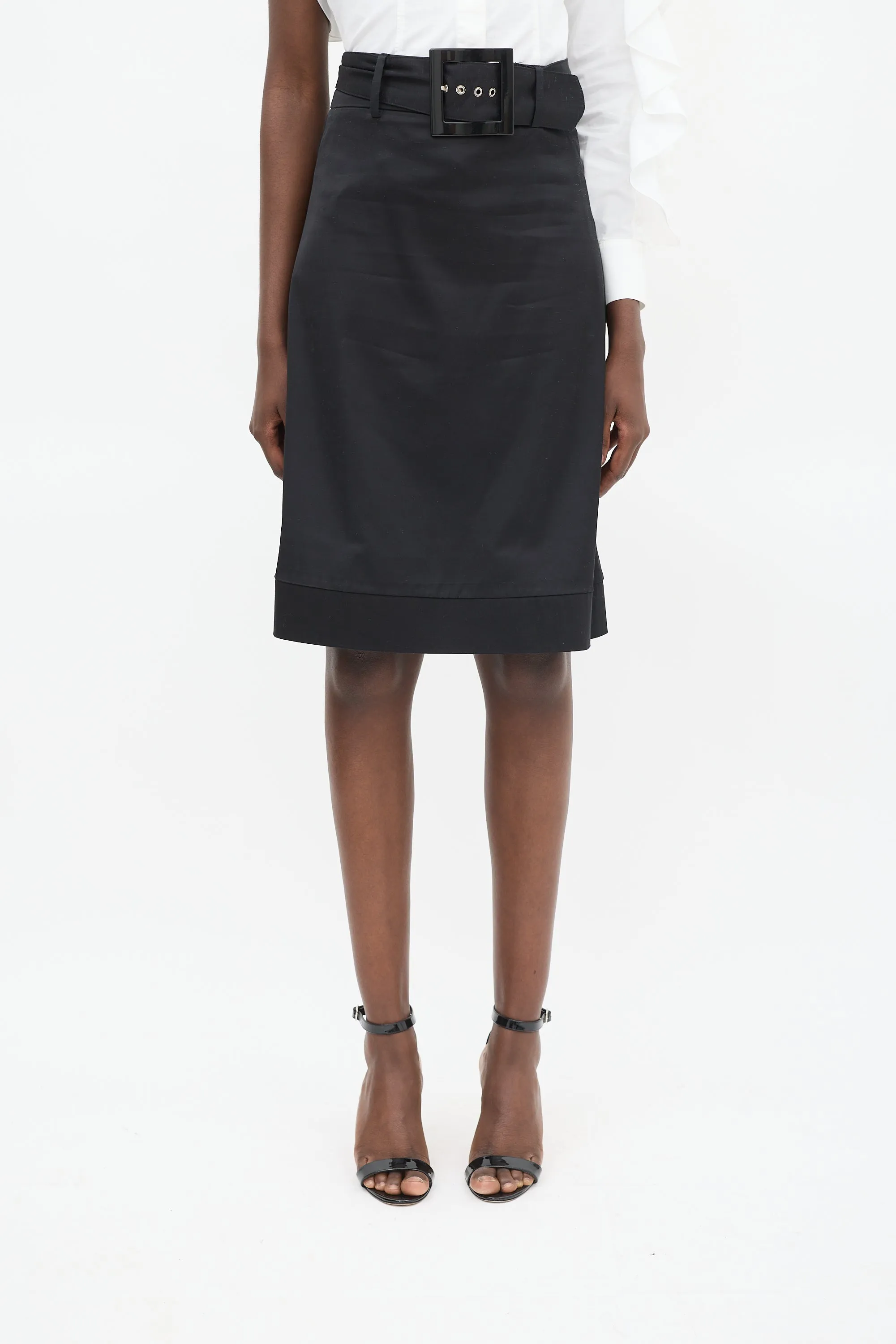Pleated Bow Back Midi Skirt sold by VSP Consignment
