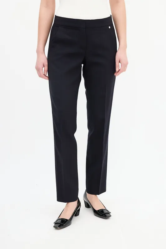 Navy Wool Tapered Trouser sold by VSP Consignment