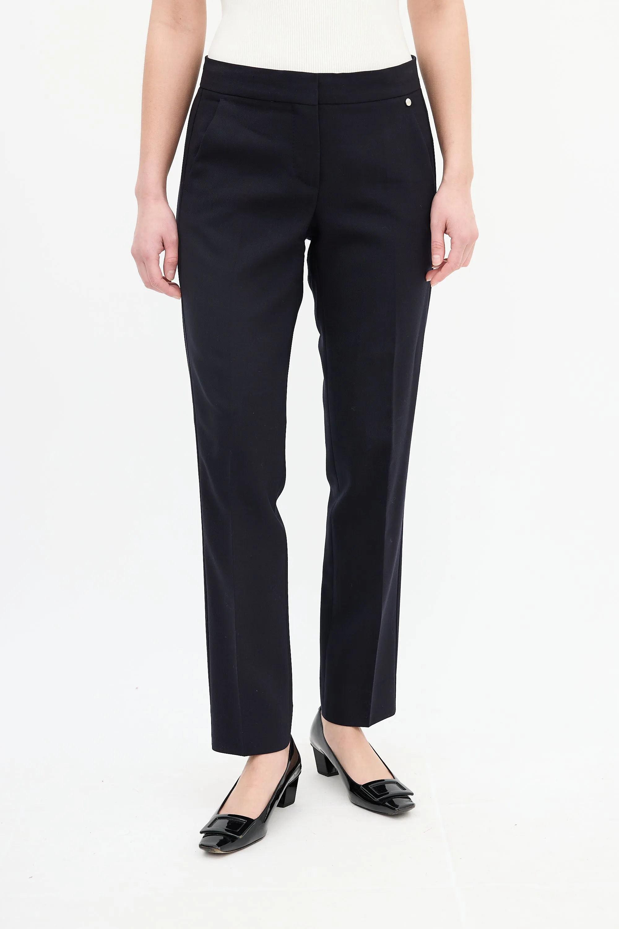 Navy Wool Tapered Trouser sold by VSP Consignment