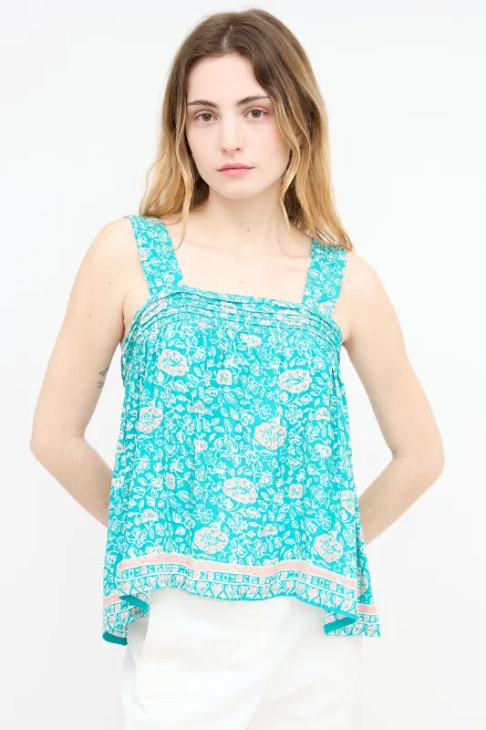 Floral Silk Jasmine Top sold by VSP Consignment