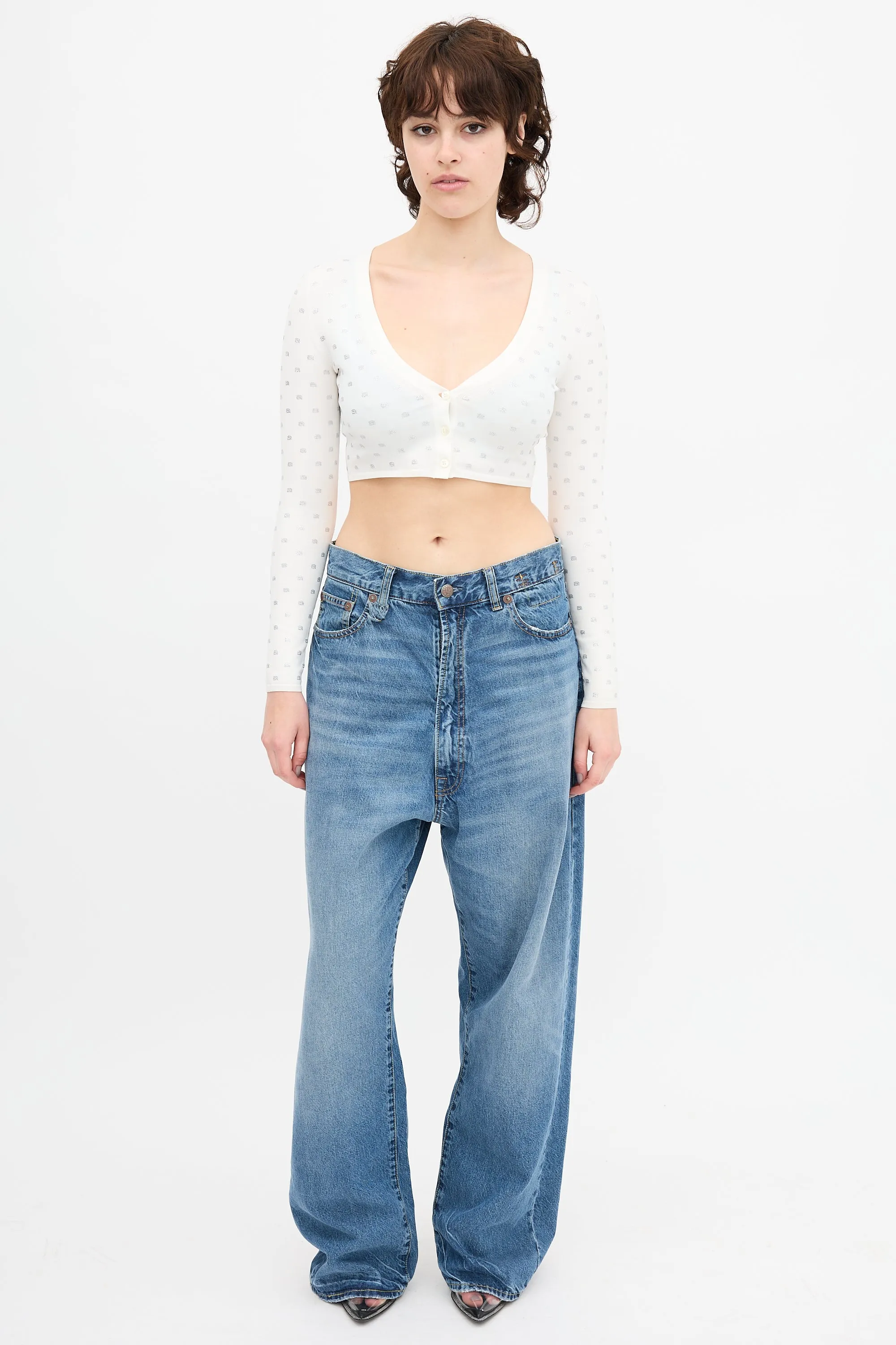 Crystal Logo Cropped Cardigan sold by VSP Consignment product image thumbnail 2