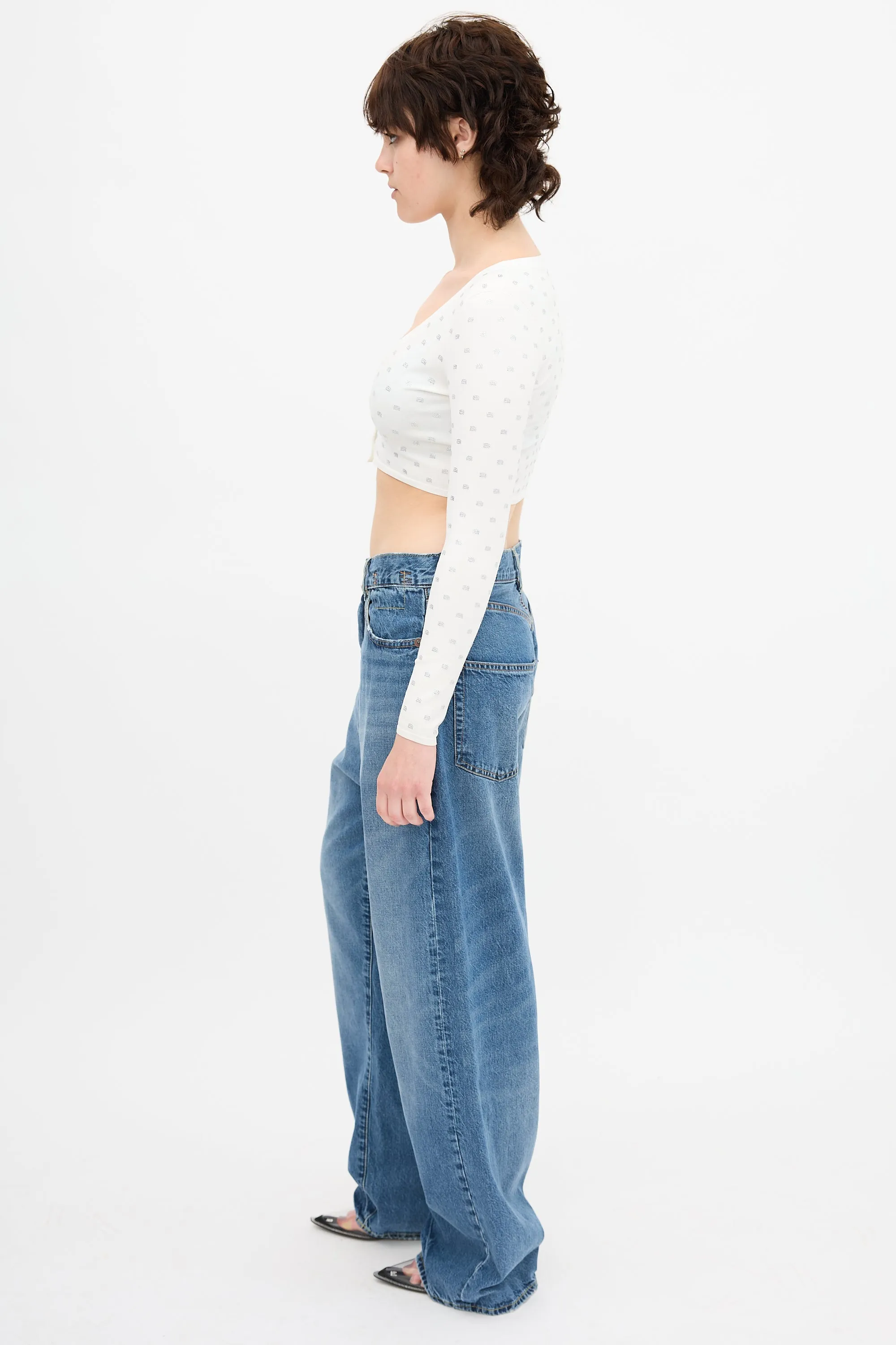 Crystal Logo Cropped Cardigan sold by VSP Consignment product image thumbnail 4