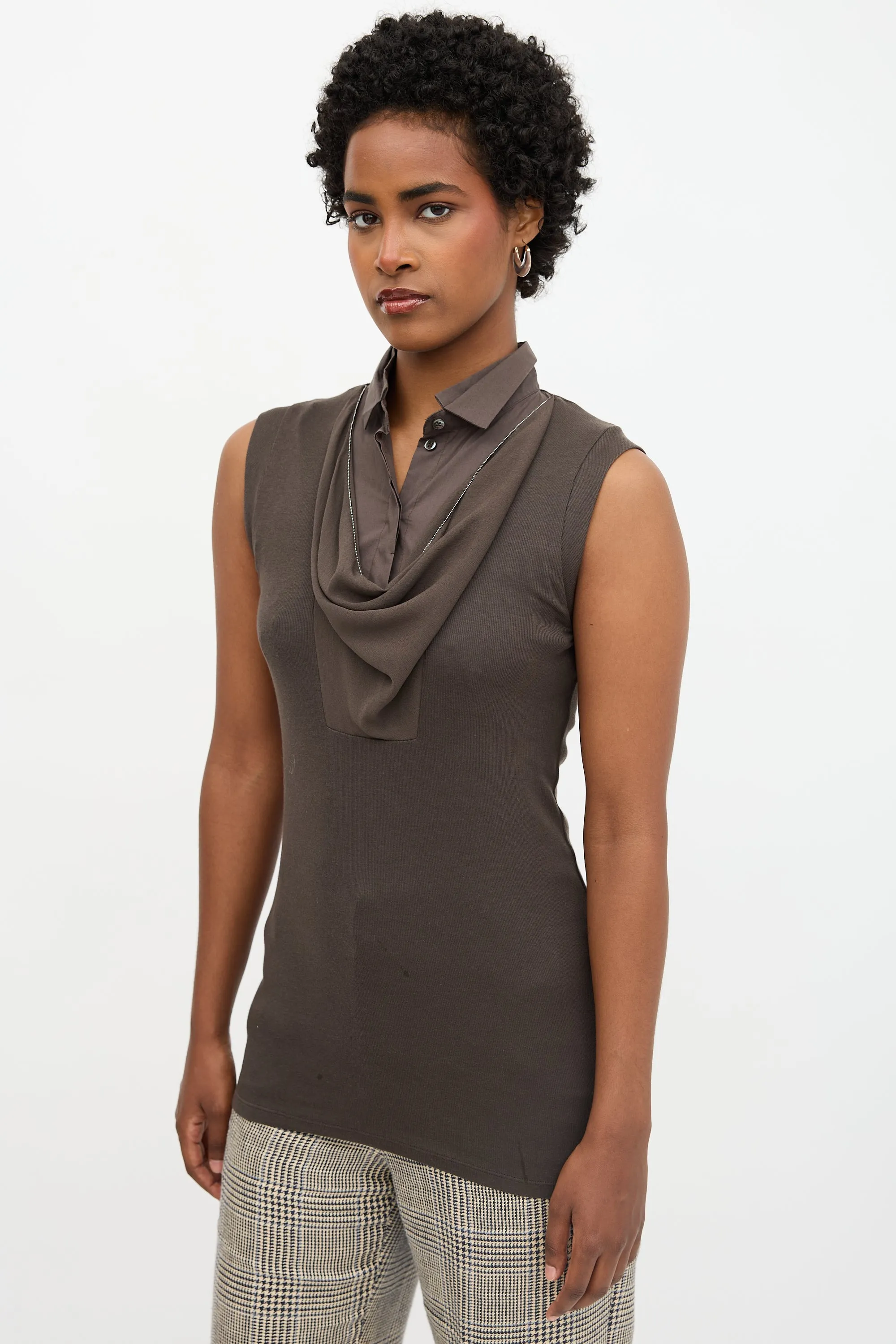 Layered Cowl Neck Top sold by VSP Consignment product image thumbnail 4